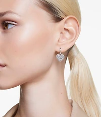 Swarovski Hyperbola Pearl Heart Crystal Drop Earrings