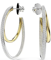 Swarovski Hyperbola Round Cut Hoop Earrings