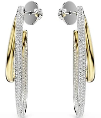Swarovski Hyperbola Round Cut Hoop Earrings