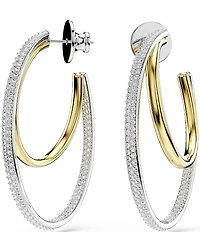 Swarovski Hyperbola Round Cut Hoop Earrings