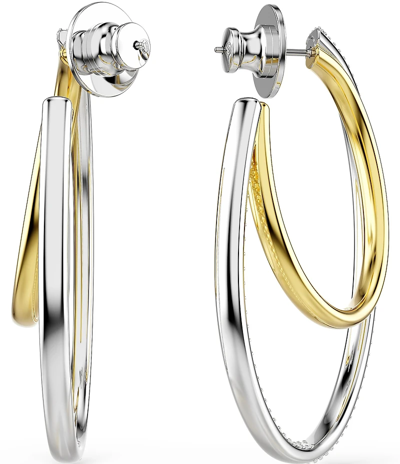 Swarovski Hyperbola Round Cut Hoop Earrings