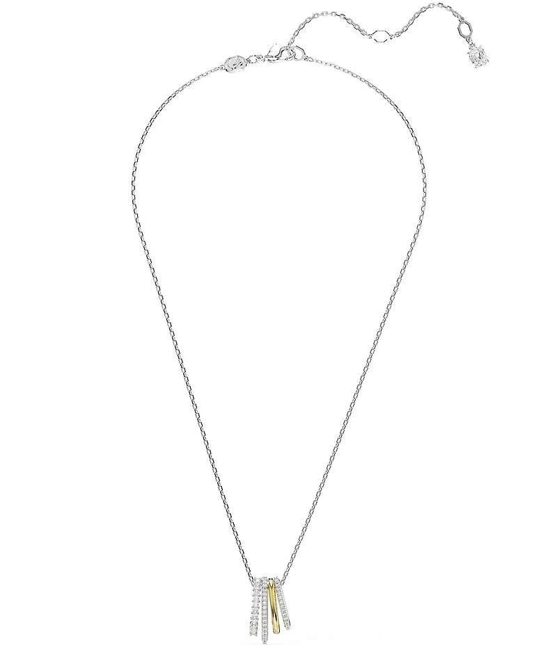 Swarovski Hyperbola Two Tone Crystal Short Pendant Necklace