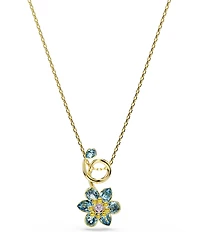 Swarovski Idyllia Blue Multi Flower Short Pendant Necklace