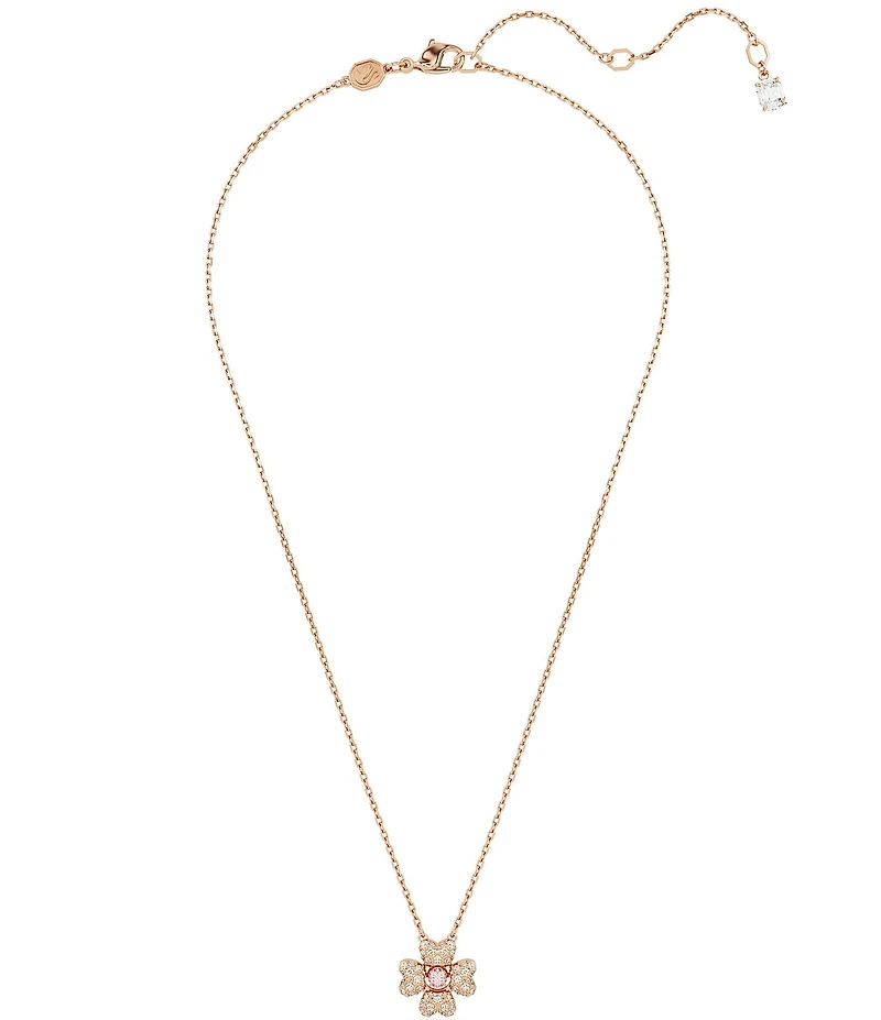 Swarovski Idyllia Clover Crystal Short Pendant Necklace