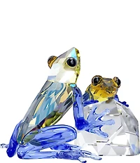 Swarovski Idyllia Collection Frog And Baby Figurine