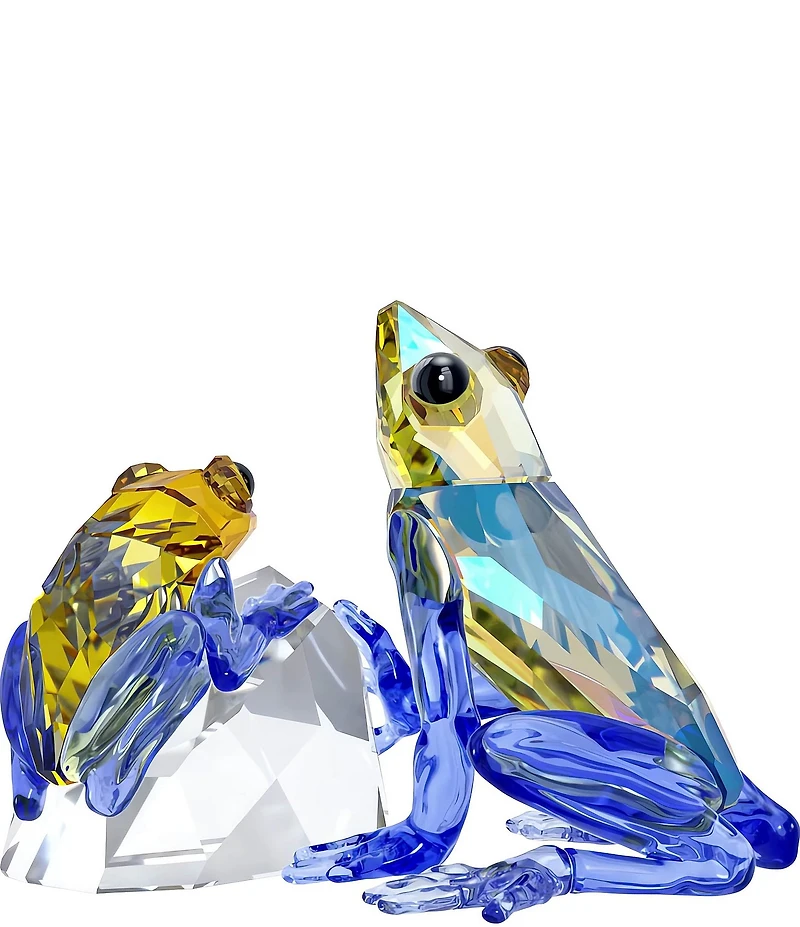 Swarovski Idyllia Collection Frog And Baby Figurine