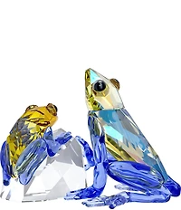 Swarovski Idyllia Collection Frog And Baby Figurine