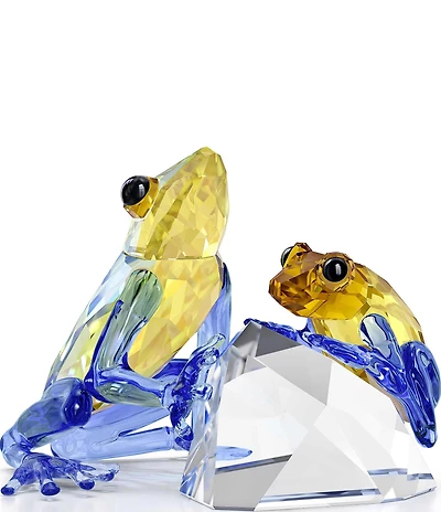 Swarovski Idyllia Collection Frog And Baby Figurine