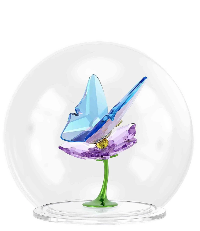 Swarovski Idyllia Collection Glass Ball Butterfly and Flower Figurine