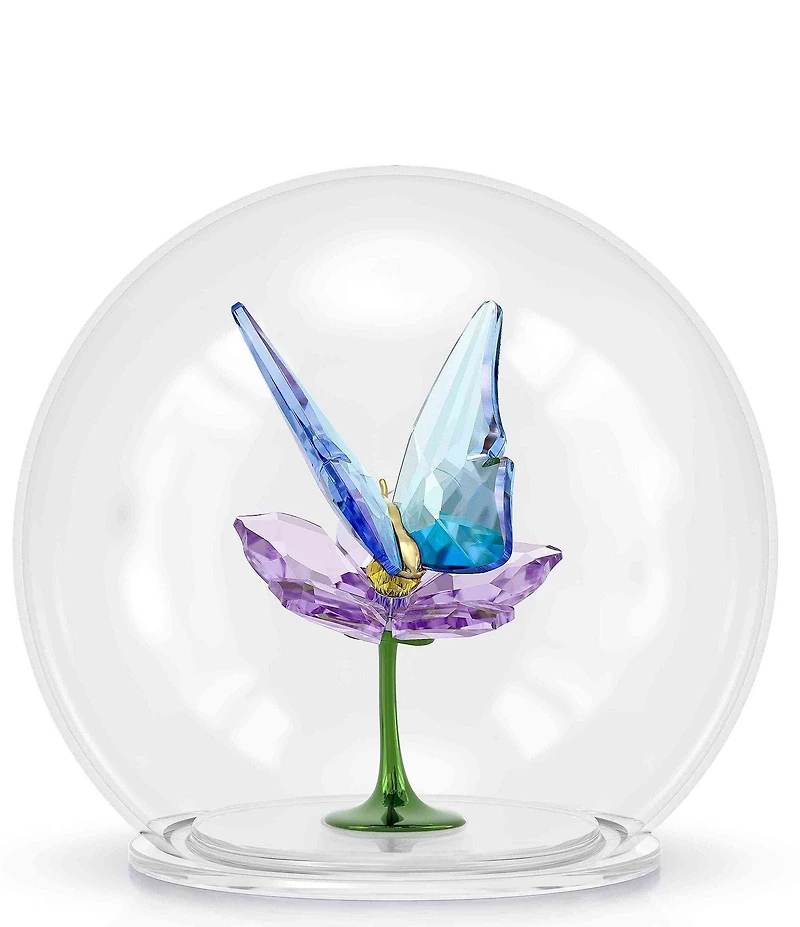 Swarovski Idyllia Collection Glass Ball Butterfly and Flower Figurine