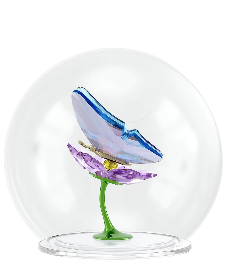 Swarovski Idyllia Collection Glass Ball Butterfly and Flower Figurine