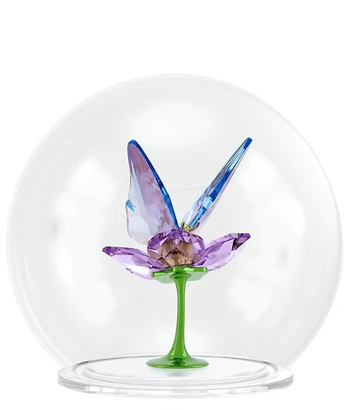 Swarovski Idyllia Collection Glass Ball Butterfly and Flower Figurine