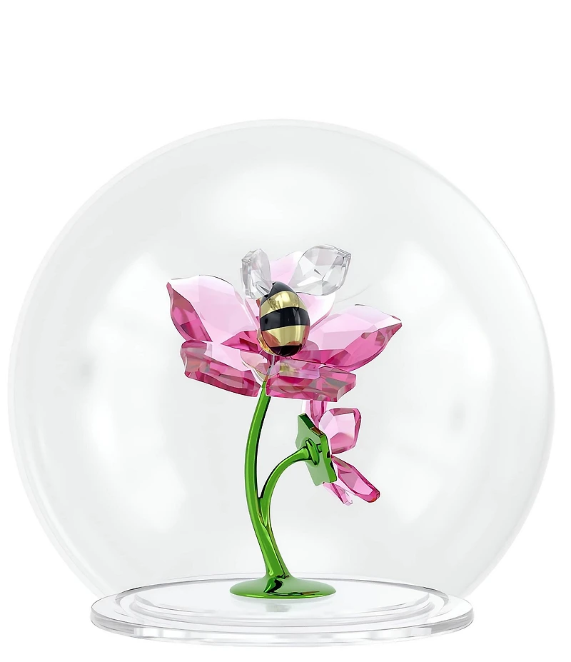 Swarovski Idyllia Collection Glass Ball with Bee and Flowers Figurine
