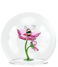Swarovski Idyllia Collection Glass Ball with Bee and Flowers Figurine
