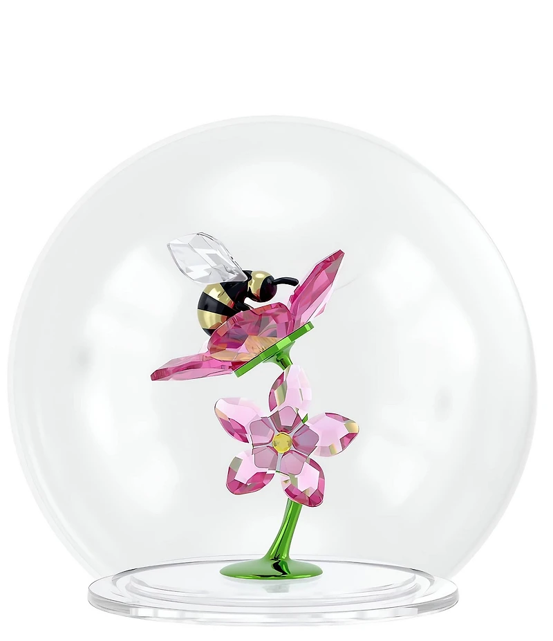 Swarovski Idyllia Collection Glass Ball with Bee and Flowers Figurine