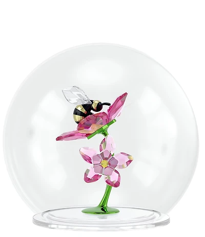 Swarovski Idyllia Collection Glass Ball with Bee and Flowers Figurine