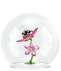 Swarovski Idyllia Collection Glass Ball with Bee and Flowers Figurine