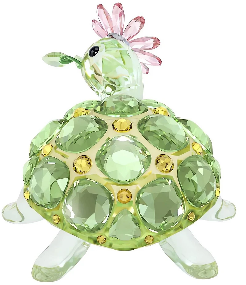 Swarovski Idyllia Collection Tortoise and Daisy Figurine