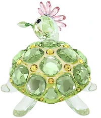 Swarovski Idyllia Collection Tortoise and Daisy Figurine