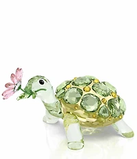 Swarovski Idyllia Collection Tortoise and Daisy Figurine
