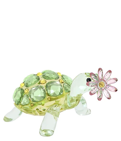 Swarovski Idyllia Collection Tortoise and Daisy Figurine
