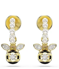 Swarovski Idyllia Crystal Pearl Bee Stud Earrings