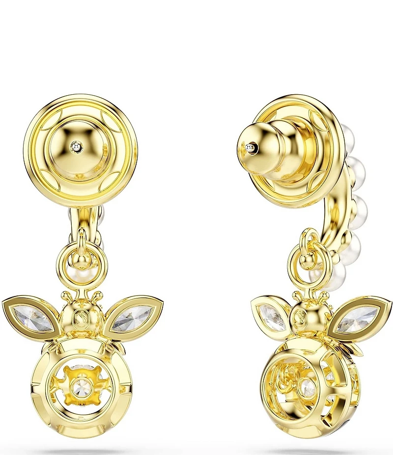 Swarovski Idyllia Crystal Pearl Bee Stud Earrings