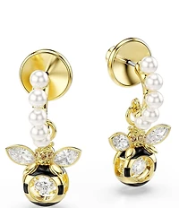Swarovski Idyllia Crystal Pearl Bee Stud Earrings