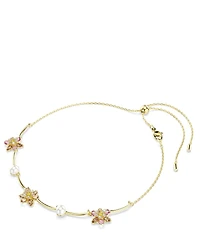 Swarovski Idyllia Crystal Pearl Mixed Cut Flower Collar Necklace