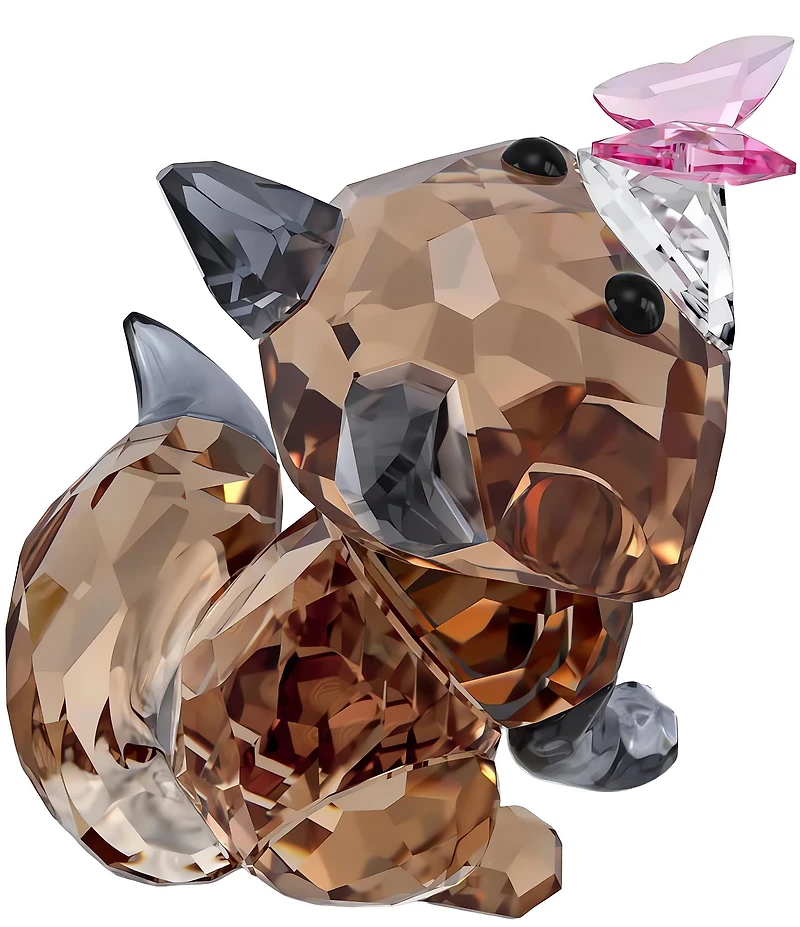 Swarovski Idyllia Fox and Butterfly Crystal Figurine
