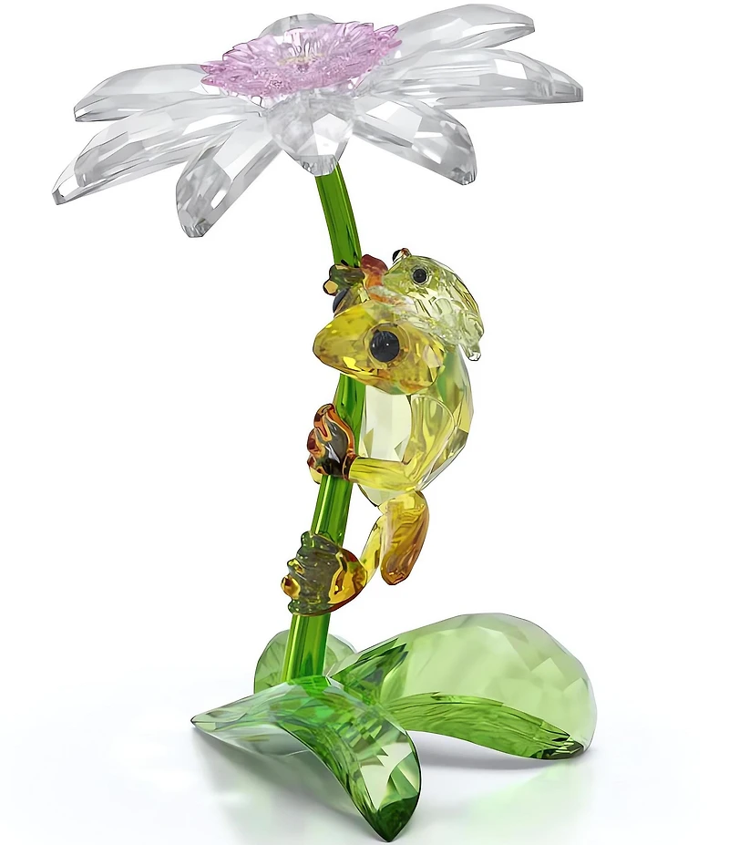 Swarovski Idyllia Frogs and Flower Figurine