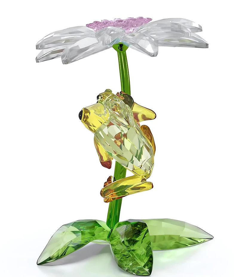 Swarovski Idyllia Frogs and Flower Figurine