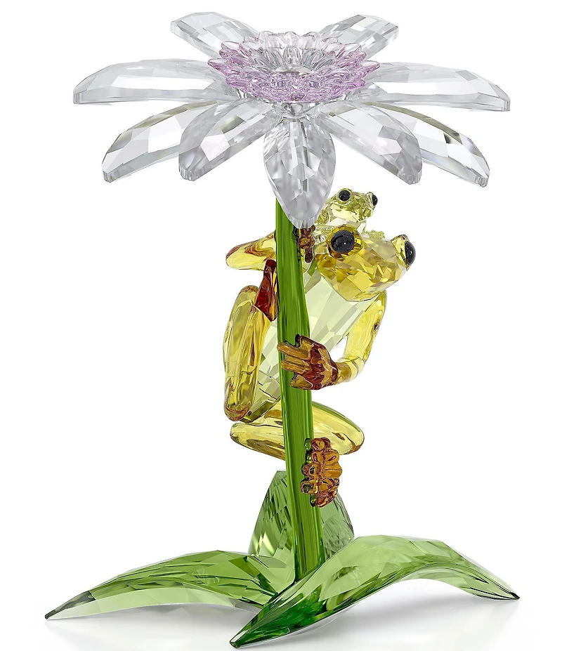Swarovski Idyllia Frogs and Flower Figurine