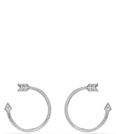 Swarovski Idyllia Mixed Cut Arrow Hoop Earrings
