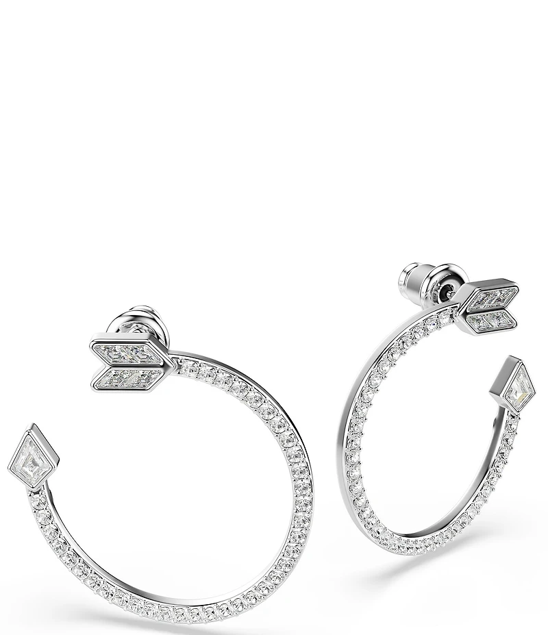 Swarovski Idyllia Mixed Cut Arrow Hoop Earrings