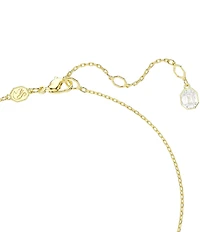 Swarovski Idyllia Mixed Cut Crystal Pearl Flower Short Pendant Necklace