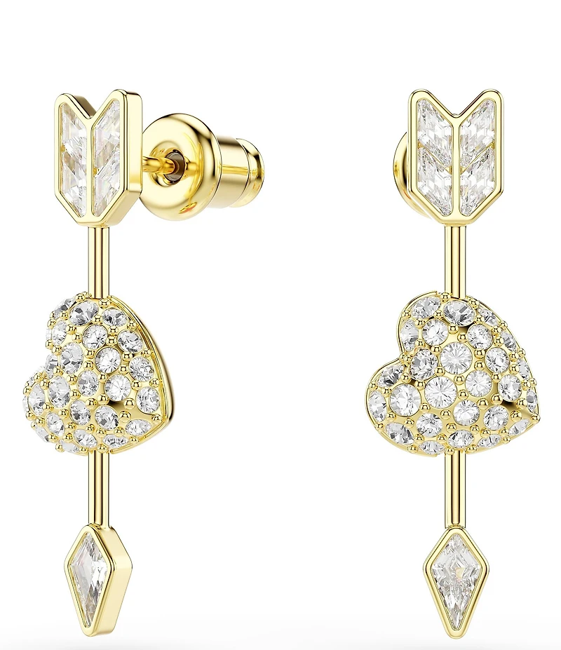 Swarovski Idyllia Mixed Cut Heart with Arrow Drop Earrings