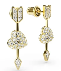 Swarovski Idyllia Mixed Cut Heart with Arrow Drop Earrings