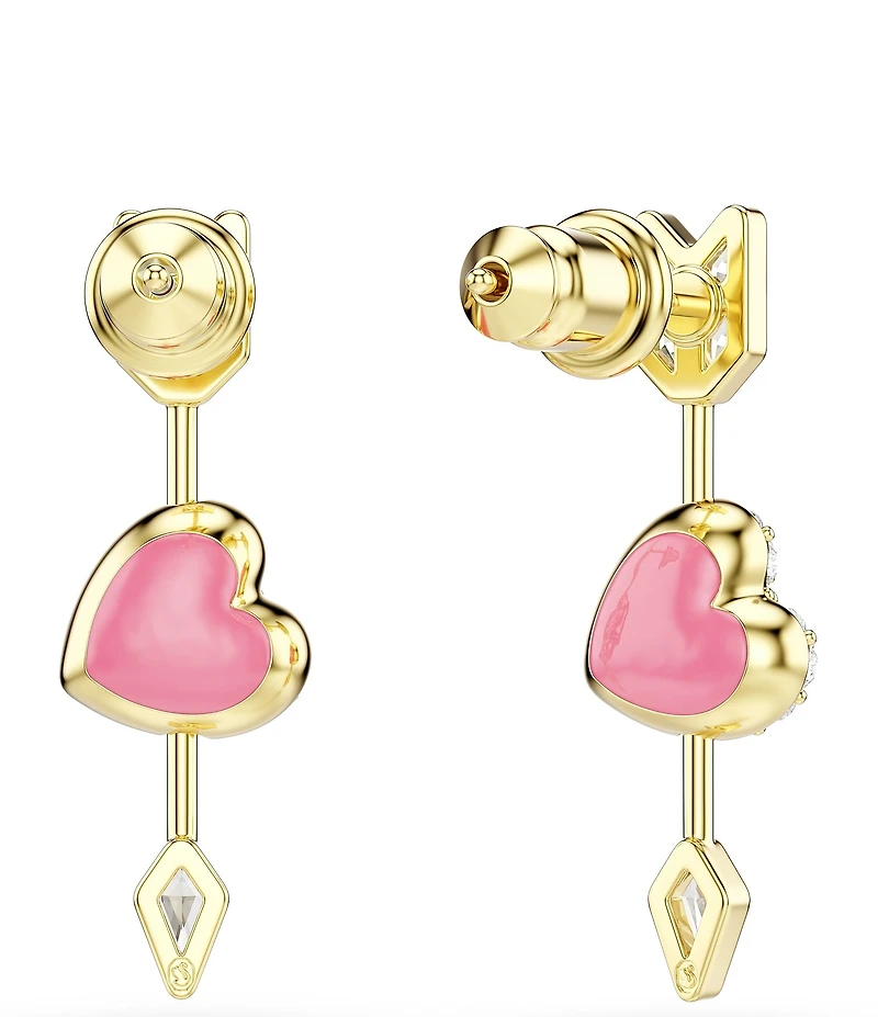 Swarovski Idyllia Mixed Cut Heart with Arrow Drop Earrings
