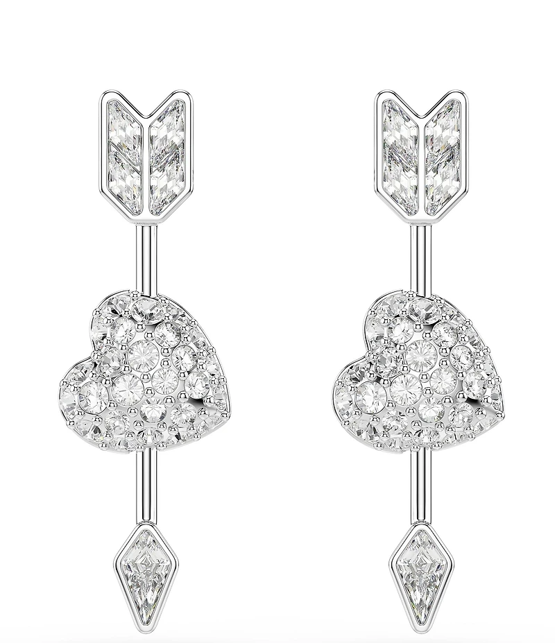 Swarovski Idyllia Mixed Cut Heart with Arrow Drop Earrings