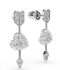 Swarovski Idyllia Mixed Cut Heart with Arrow Drop Earrings