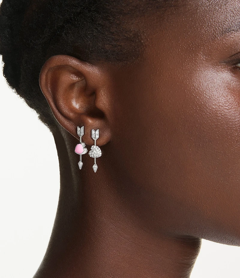 Swarovski Idyllia Mixed Cut Heart with Arrow Drop Earrings