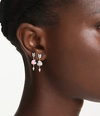 Swarovski Idyllia Mixed Cut Heart with Arrow Drop Earrings