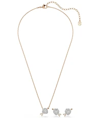 Swarovski Idyllia Mixed Cut Heart with Arrow Short Pendant Necklace & Stud Earring Set