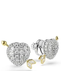 Swarovski Idyllia Mixed Cut Heart with Arrow Stud Earrings