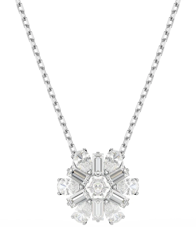 Swarovski Idyllia Mixed Cut Snowflake Short Pendant Necklace