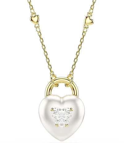 Swarovski Idyllia Mixed Cuts Crystal Reversible Heart Short Pendant Necklace