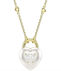 Swarovski Idyllia Mixed Cuts Crystal Reversible Heart Short Pendant Necklace