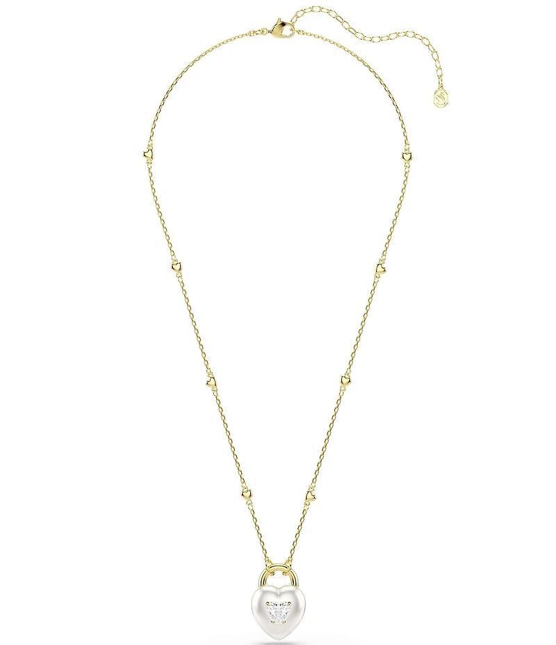 Swarovski Idyllia Mixed Cuts Crystal Reversible Heart Short Pendant Necklace