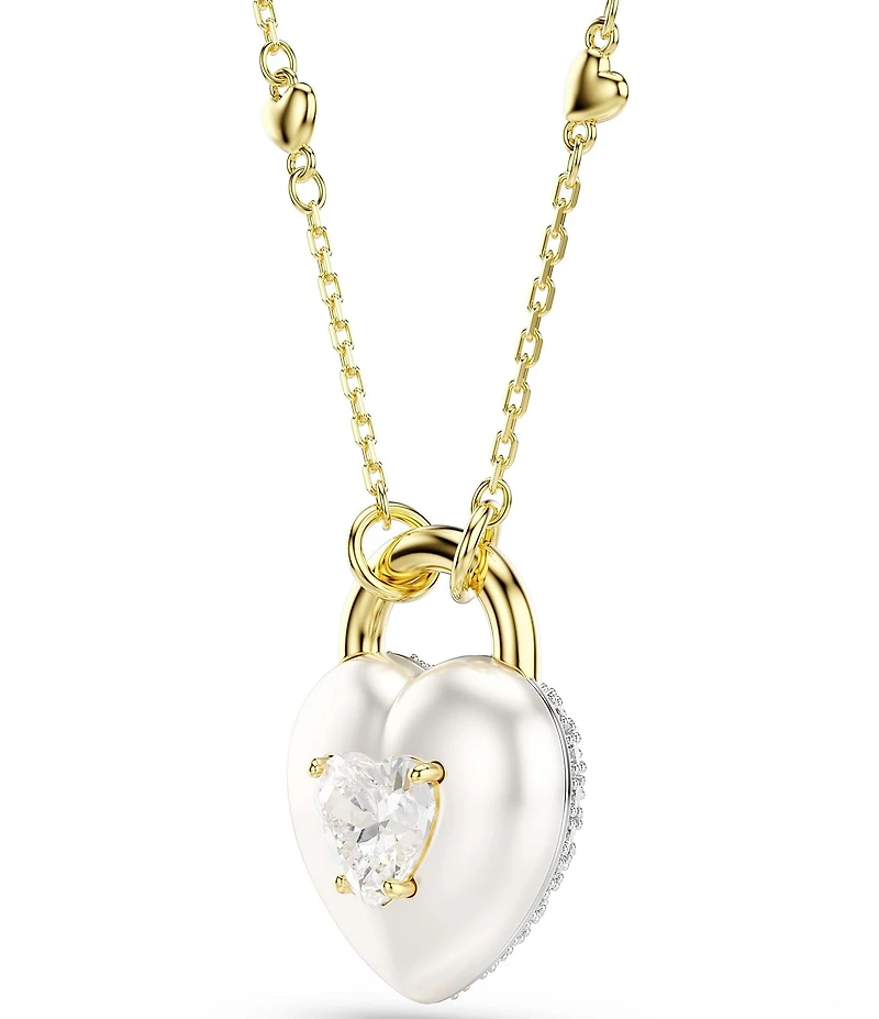 Swarovski Idyllia Mixed Cuts Crystal Reversible Heart Short Pendant Necklace